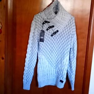 NWT Leif Nelson Sweater ln5255f Ecru Gray XL